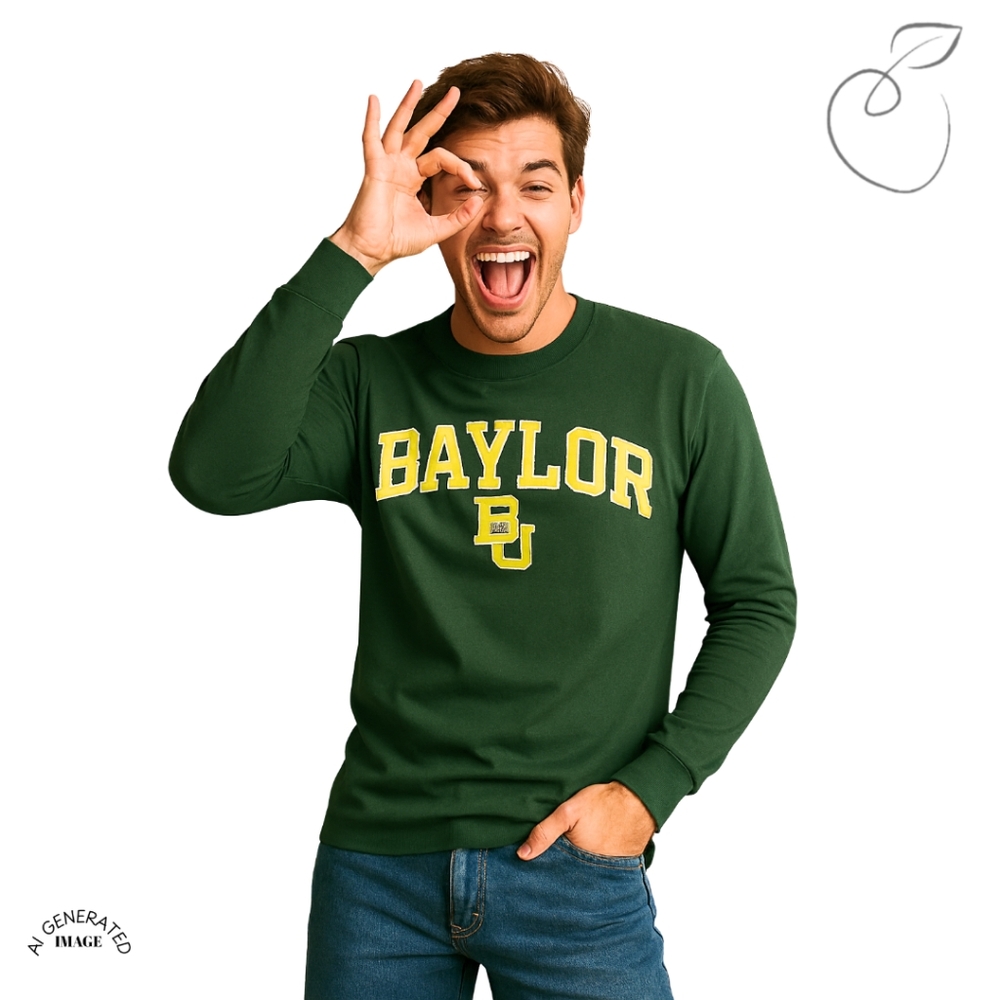 BAYLOR BEARS MENS LONG SLEEVE TEE SZ S - Picture 3 of 12